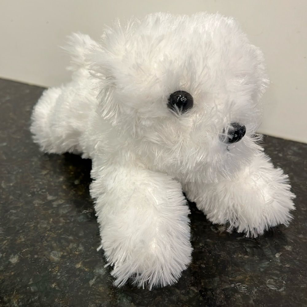 AURORA MINI FLOPSIE 8" PLUSH BICHON FRISE DOG 60466 CUDDLY SOFT TOY TEDDY PUPPY